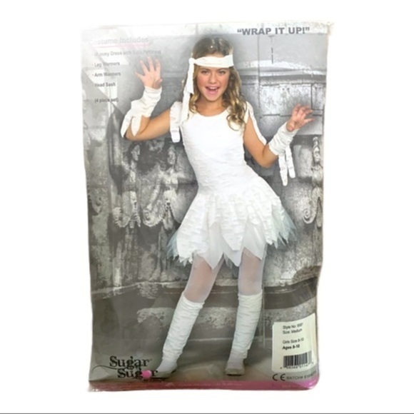 WRAP IT UP GIRLS MUMMY COSTUME AGE 8-10 - Picture 5 of 5